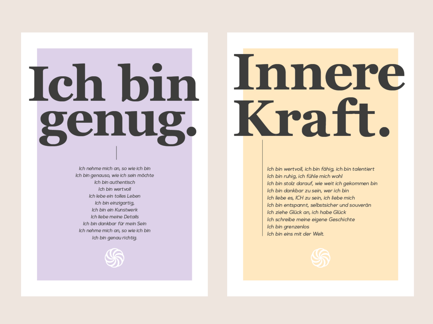 Ich bin genug & Innere Kraft Affi-Set